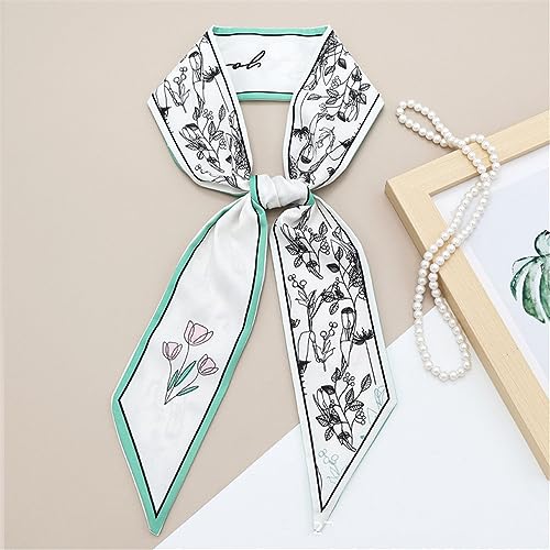 QTMY 5 Pack Purse Scarf for Bags Silk Head Scarf for Hair Handbag Women Scarfs Band Hair Neck Scarves Fashion Gifts,993