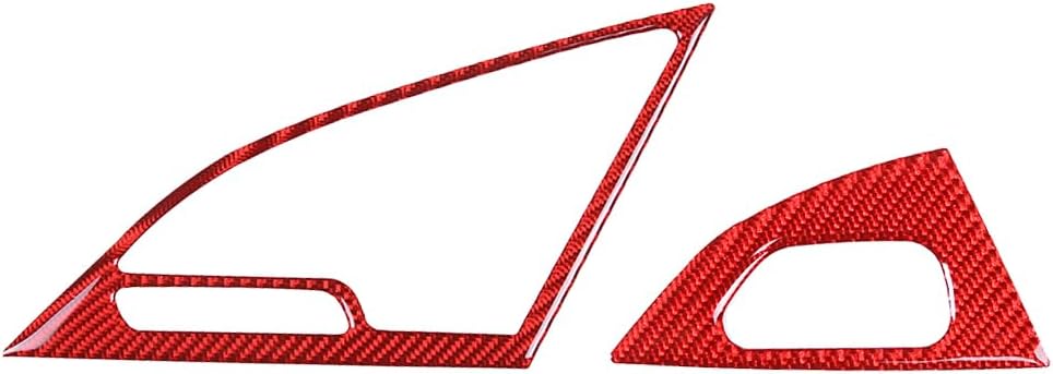 for 2014-2019 Chevrolet Corvette C7 Door Lock Button/Speaker Ring Cover Decorative Sticker,Soft Carbon Fiber Interior Trim Car Interior Accessories 2PCS (Red Carbon)