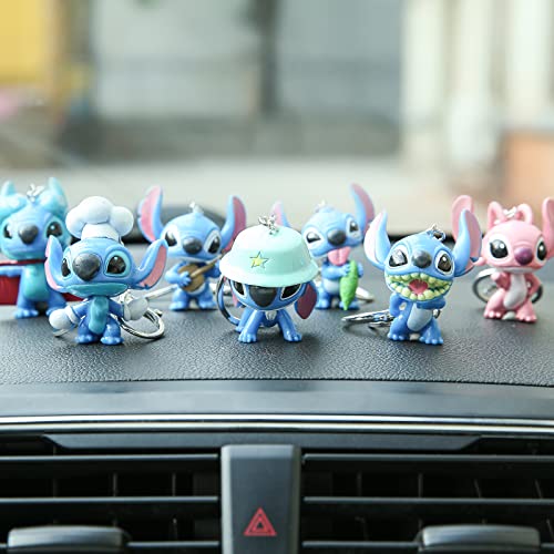 26Pcs Stitch Lilo Cake Topper Cupcake Keychain Angel Theme Birthday Party Supplies Decoration Cartoon Action Figure Figurine Collectible Gift Toys Collection Miniature Statue Stocking Stuffers Merchandise Decor Christmas #TOP5