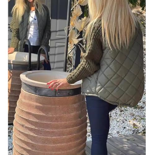 VNDUIFH Women's Knit Patchwork Puffy Jacket: Stylish, Lightweight, and Versatile Winter Coat in Large - Image 5