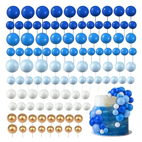 xolear 108 Pièces Boules de Décoration de Gâteau, Topper de Gâteau de Ballon, Deco Topper Anniversaire pour Anniversaire, Mariage, Saint Valentin, Baby...