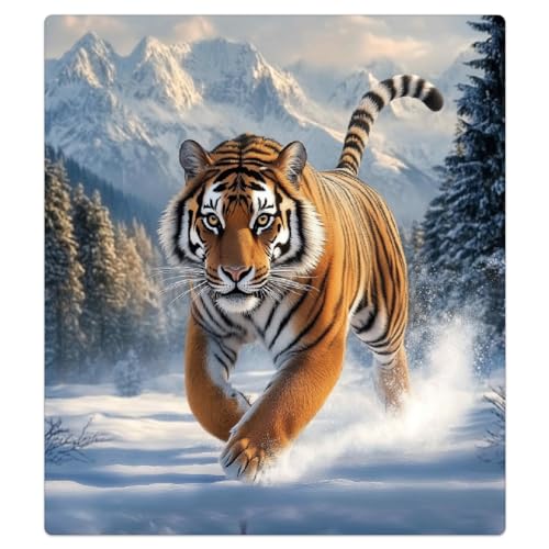 Funda magnética lavavajillas Running Tiger Winter panel reutilizable 53x66cm 6