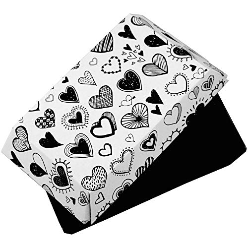 Bestlivings Haustiersarg, Tiersarg in vers. Größen, aus Wellkarton (biologisch abbaubar) - Tiersarg Bedruckt S - 200x125x95mm - Design: Herzen