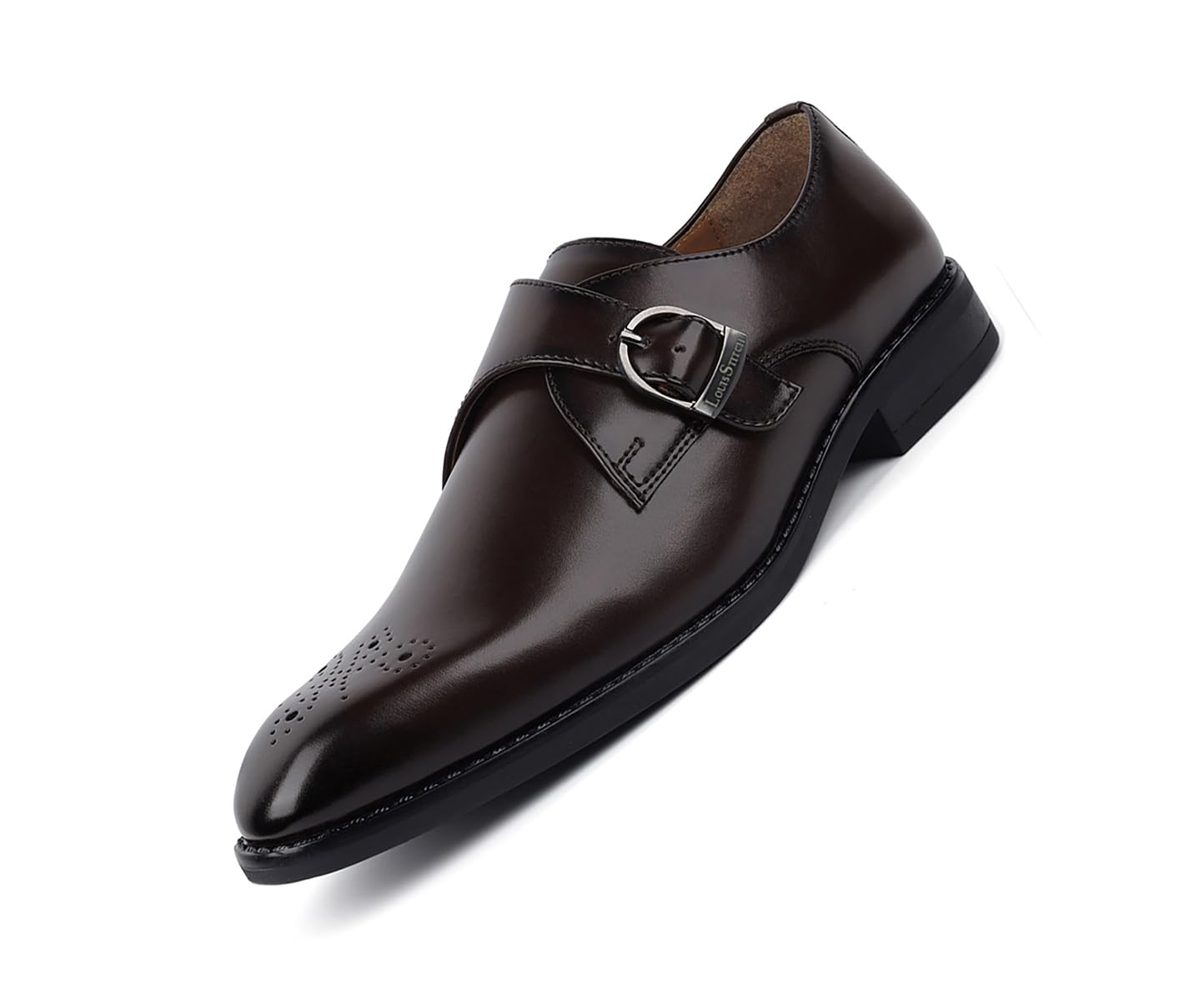 LOUIS STITCH Formal Shoe for Men | Single Monk Strap | Handmade Patina Finish | Comfortable for Business Casual, Every Day, Parties | Brunette Brown, UK Size 8 (SXSMBB) (B0D87F8HSJ) Amazon Price History, Amazon Price Tracker
