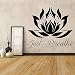 Zdklfm69 Autocollants muraux Stickers Muraux Mandala Fleur Citations Juste Respirer Fleur de Lotus Vinyle Bouddha méditation Yoga Studio décor à la Maison 76x67cm