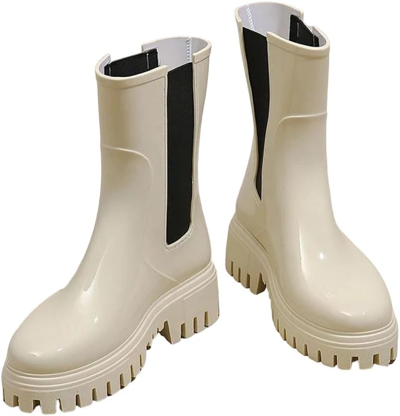 Women's Summer Rain Boots Waterproof Non-Slip For Camping Outdoor Hiking School And Rainy Day Activities