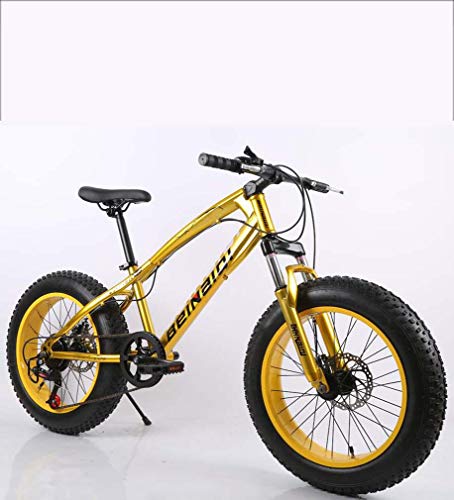 AISHFP Fat Tire Mens Mountain Bike, Double Disc Brake/High-Carbon Steel Frame Cruiser Bikes