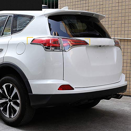 Kadore Rear Tail Lights Cover Trim Bezels For Toyota Rav4 2018 2017 2016 Chrome Outside Accessories 4Pcs/Set #TOP4
