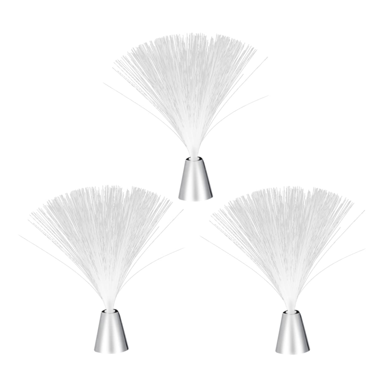 Homoyoyo 3PCS Colorful LED Fiber Optic Lamps for Romantic Atmosphere Festival Wedding Decoration Lights No Batteries Included for Table Decor