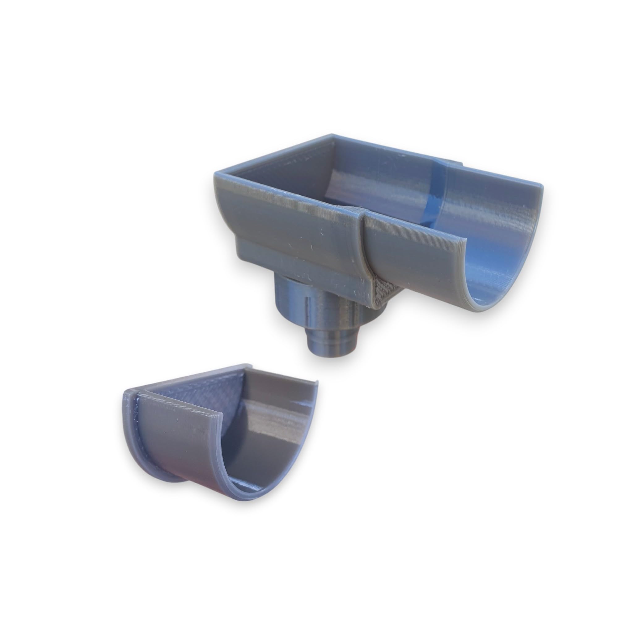 Half Round 36 mm Greenhouse Outlet & Blank End Kit, Grey
