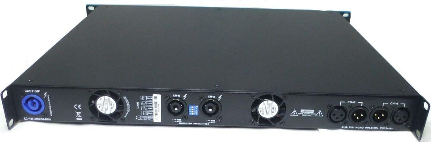 CVR D-1502 Series Professional Power Amplifier 1 Space 1500 Wattsx4 at 8Ω BLACK