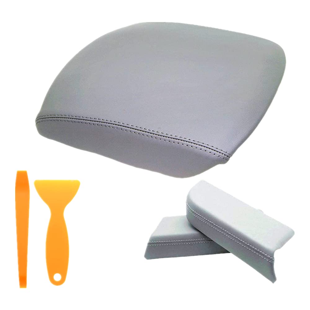 Kohnkdllc Center Console Cover and Front Door Panel Armrest Cover Kit Fits for Pilot 2009 2010 2011 2012 2013 2014 2015 (Leather Part Only) with