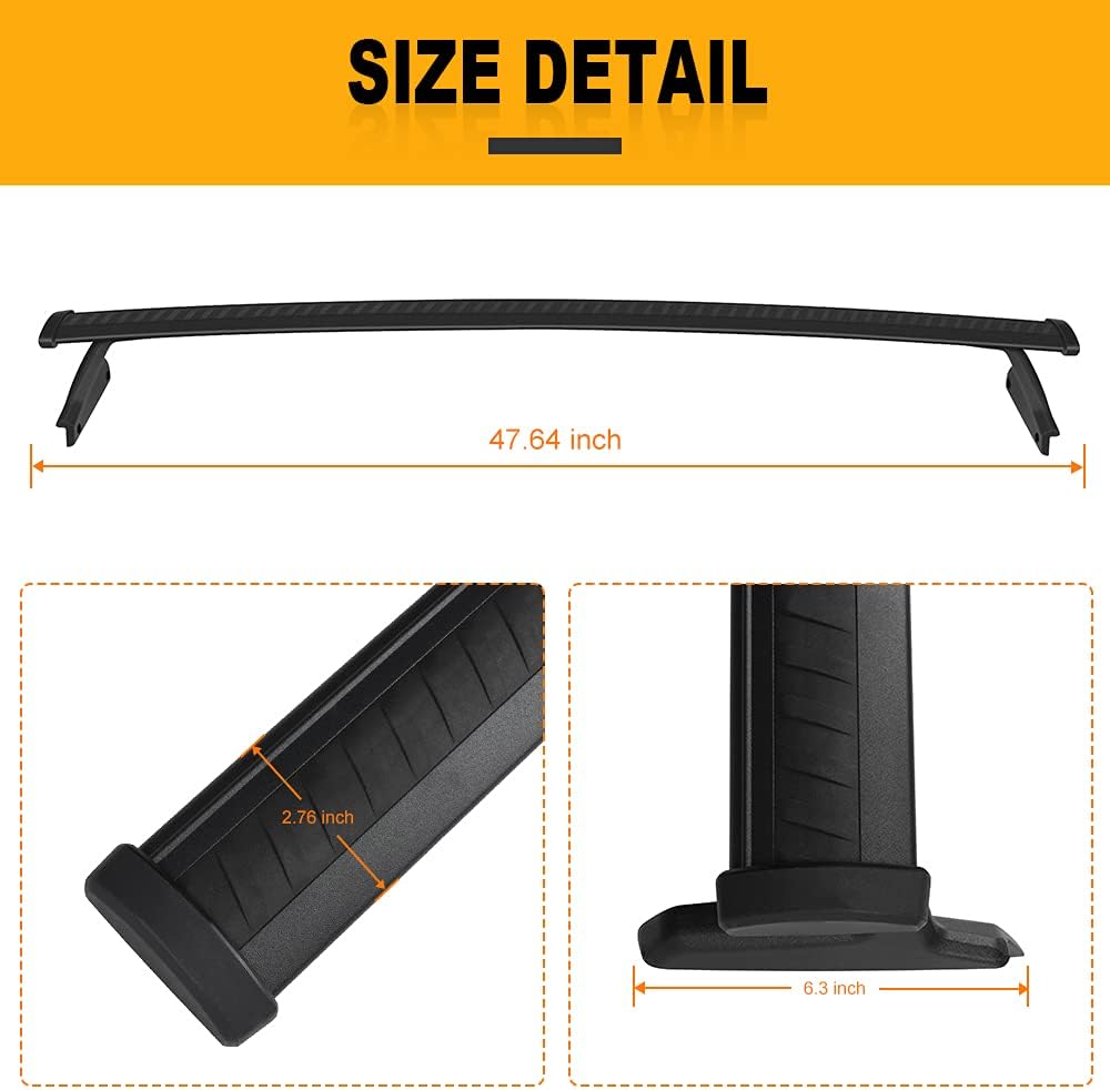 OCPTY Roof Rack Crossbars Cargo Carrier Fit for Chevrolet Traverse 2018-2021 Black Aluminum Luggage Rack Top Cargo Rack