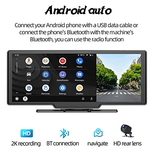 10" Smart Bilstereo med Touchscreen & Carplay – Trådlös Bluetooth