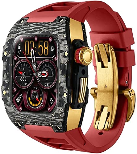 Kit boîtier carbone et bracelet pour Apple Watch 45mm | Élégance et titane