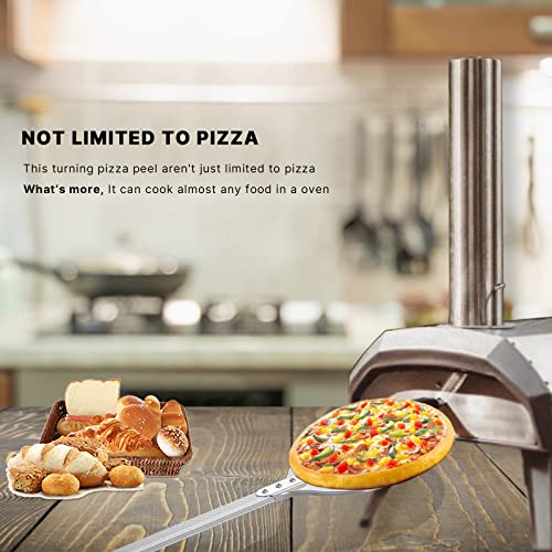 Pizza Turning Peel 8Inch Aluminum Pizza Turner, Round Head Perforated