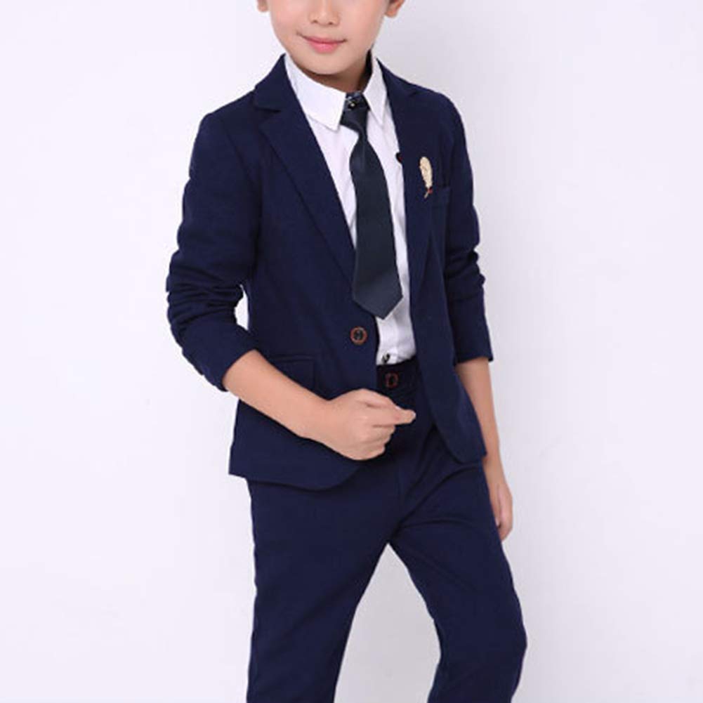 Traje para Niño Boda Ceremonia Conjunto Chaqueta Pantalones Ropa De 2 Piezas