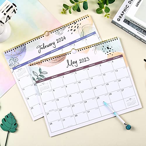 Calendar 2023-2024 - Apr. 2023 - Aug. 2024, 2023-2024 Wall Calendar, 18-Month Calendar, 14.5" X 11", Twin-Wire Binding + Hanging Hook + Thick Paper + Unruled Blocks With Julian Dates - Colorful Lump #TOP6