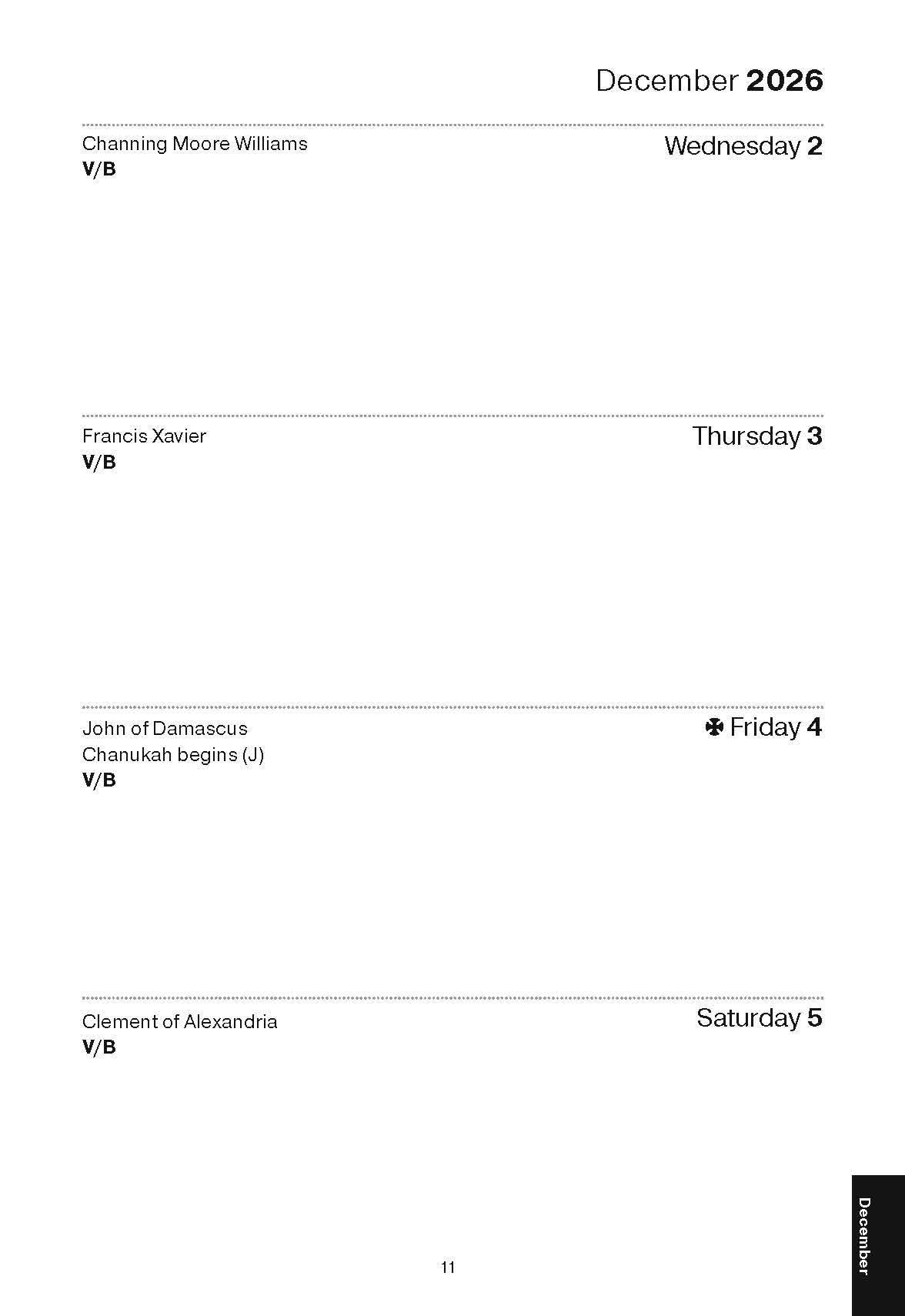 2027 Desk Diary: December 2026 to December 2027