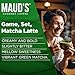 Maud's Matcha Latte Pods, 16 ct | Game, Set, Matcha Latte | Creamy, Delicate & Earthy | Solar Energy Produced Recyclable Single Serve Matcha Latte Pods Compatible with Keurig K-Cup Brewers