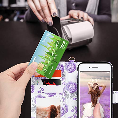 Ulak Iphone 8 Wallet, Iphone Se Wallet Case 2020, Iphone Se Wallet 2022, Iphone 7 Flip Wallet Case, Pu Leather Kickstand Card Holder Protective Cover For Iphone 7/8/Iphone Se 2Nd 3Rd Gen 4.7'', Purple #TOP7