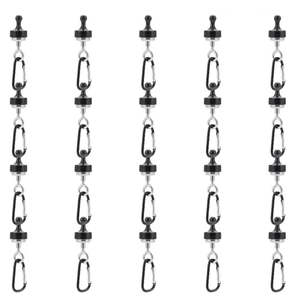 Mousqueton magnétique ultra fort suspension de lampe de camping et fixation bâche 20pcs