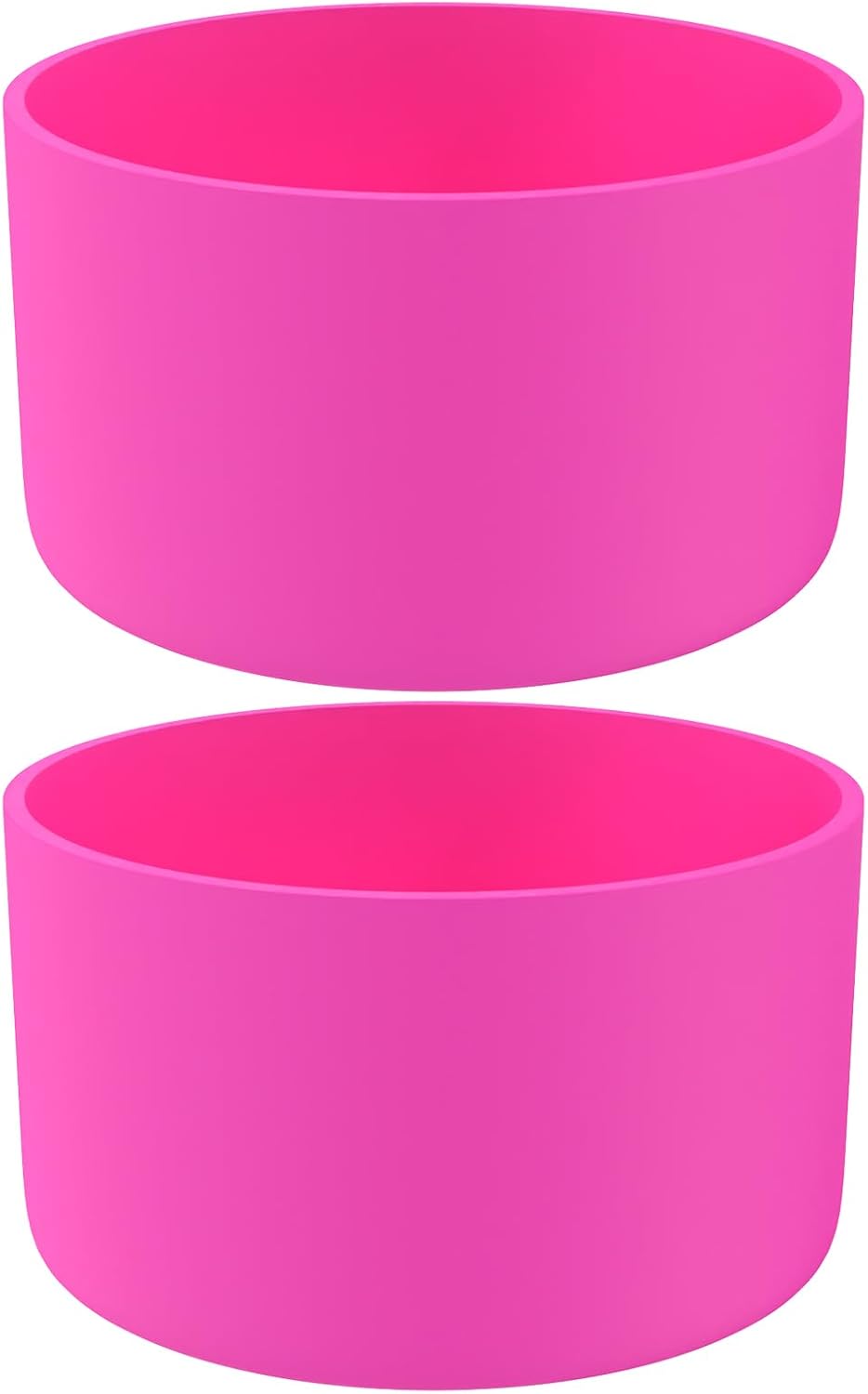 Silicone Bumper Boot for Stanley Quencher H2.0 40 oz 30 oz Tumbler with Handle & Stanley IceFlow 20oz 30oz, Protective Water Bottle Bottom Sleeve Cover, Tumbler Accessories (Rose Red)