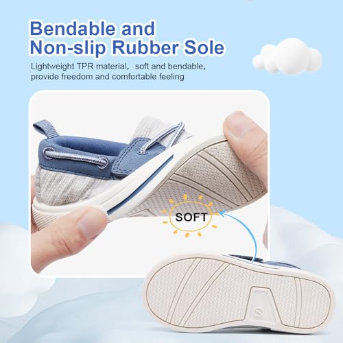 nerteo Toddler Boys & Kids Dress Boat Loafers School Shoes Girls Slip on Sneakers (Toddler/Little Kid)3