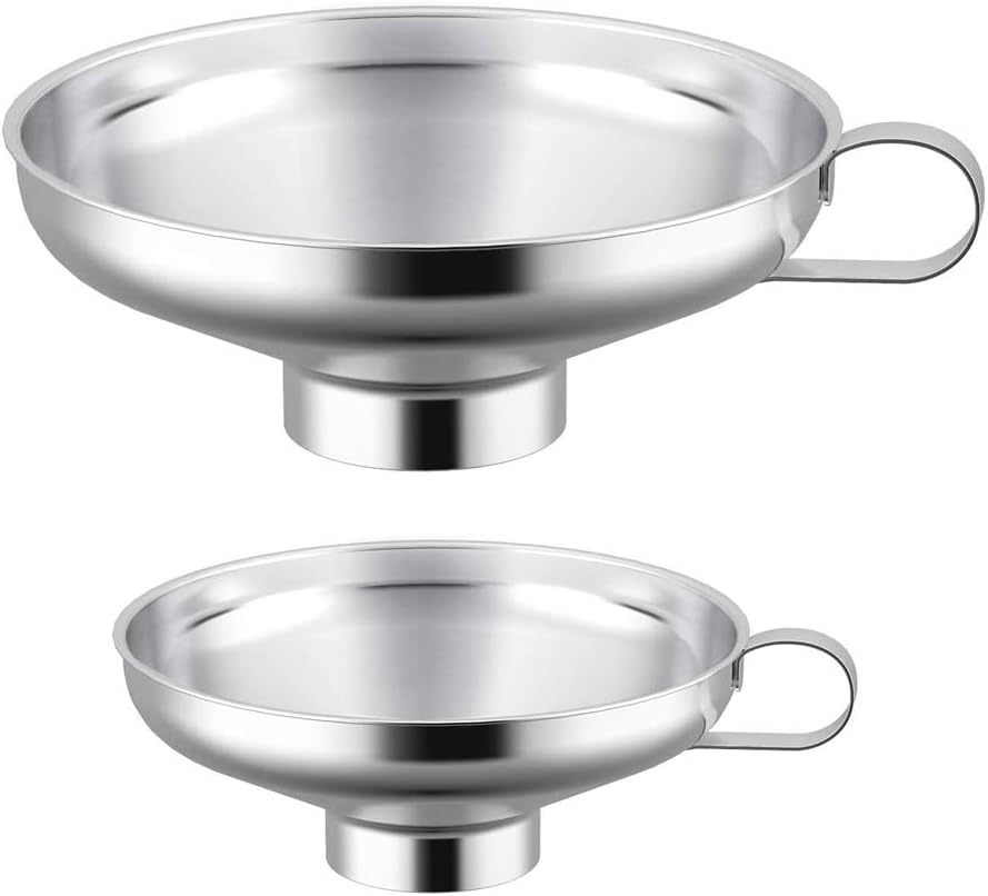 Kilner Stainless Steel Easy Fill Jam Jar Funnel, 14 x 14 x 5 cm, Silver