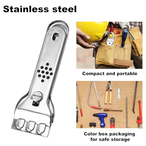 Feldschaber mit 10 Ersatzklingen, MXTIMWAN Herd Glasschaber Edelstahl Schaber Herdschaber Zeranfeldkratzer Glasschaber Kratzer Entfernen für Reinigung Von Backofen, Herd Kochfeld