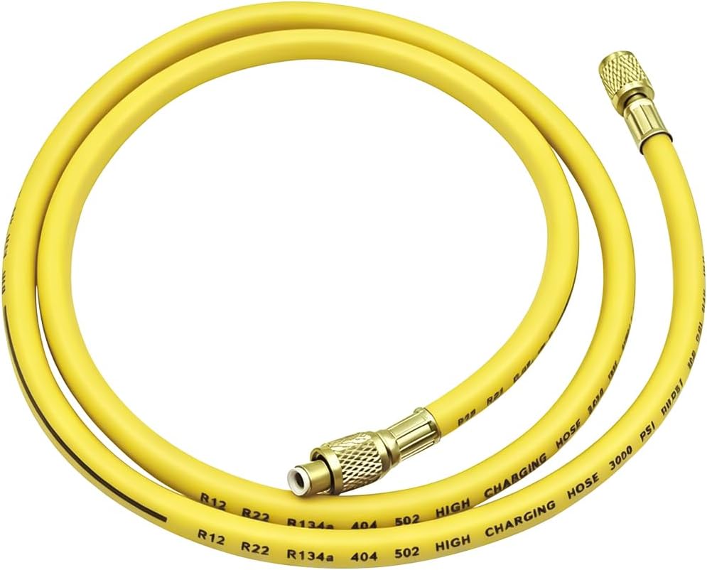 59" Car AC Refrigerant Charging Hose, 1/4" SAE Thread HVAC R134 Air Conditioner System Manifold Gauge Tube, Auto AC Manifold Charging Hose for R134A, R410A, R22, Universal Fit (Royal Blue)