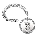LUNNA BAR-4018 Barbie 60th Anniversary Collector's Edition Silver Window Charm with Swarovski Crystals