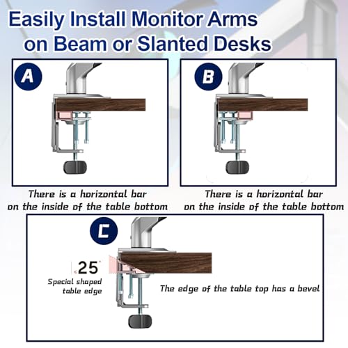 Pugala Computer Under Desk Clamp Mount, Under Table Metal Desk Accessories, Suitable for Different Tables, Adjustable by Pugala - Image 3