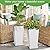 Elevens Set of 2 Tall Outdoor Planters 28 Inch, Large Planters for Indoor Outdoor Plants, Tapered Square Flower Pots with Tray for Patio,Black