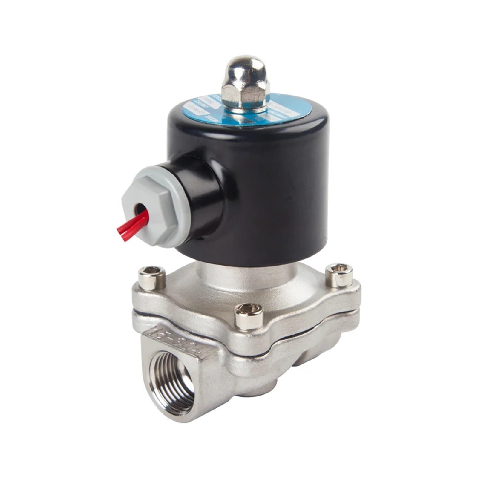Électrovanne pneumatique inox 304 normalement fermée 3/8 pour eau air 220V