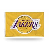NBA Los Angeles Lakers NBA 3-foot x 5-Foot Banner Flag, Yellow
