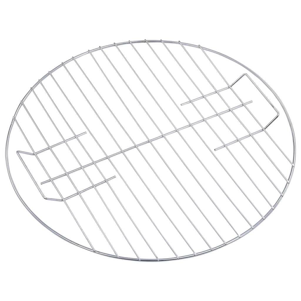 Przenośny grill na węgiel drzewny XXL z kółkami 44 cm, stalowa powłoka elektroforetyczna, duży ruszt do grillowania na taras, balkon, do ogrodu, na kemping, imprezę, do grillowania i smażenia