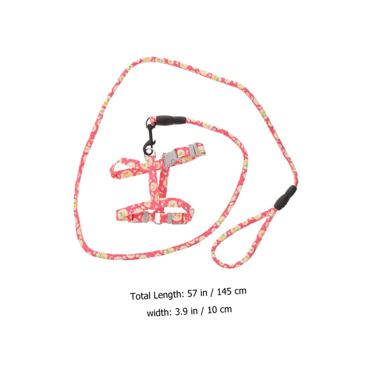 HOLIDYOYO Adjustable Cat Harness and Leash Escape Pet Safety Belt for Comfortable Walking Durable Design Suitable for Cats Fashionable Floral Pattern for Outdoor Adventures