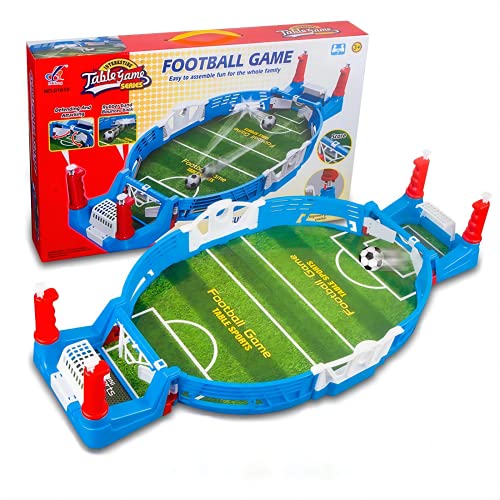 Foosball Tables, Mini Tabletop Football Game Set Soccer Tabletops Competition Sports Games, Tabletop Slingshot Games Toys, Desktop Sport Board Game for Family Game Night Fun (Large(22x11x4.5in))