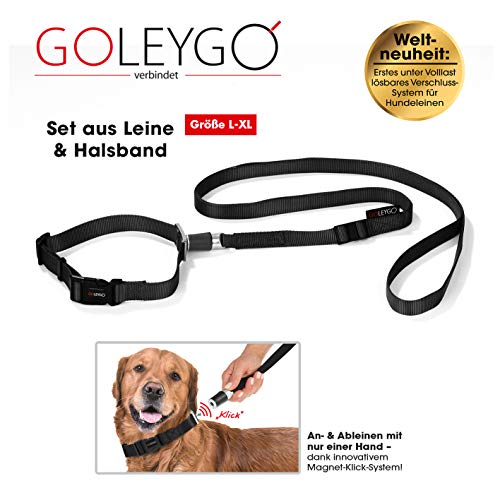 GoLeyGo Hundeleine & Halsband L schwarz: Bekannt aus der VOX-Gründershow 'Die Höhle der Löwen'