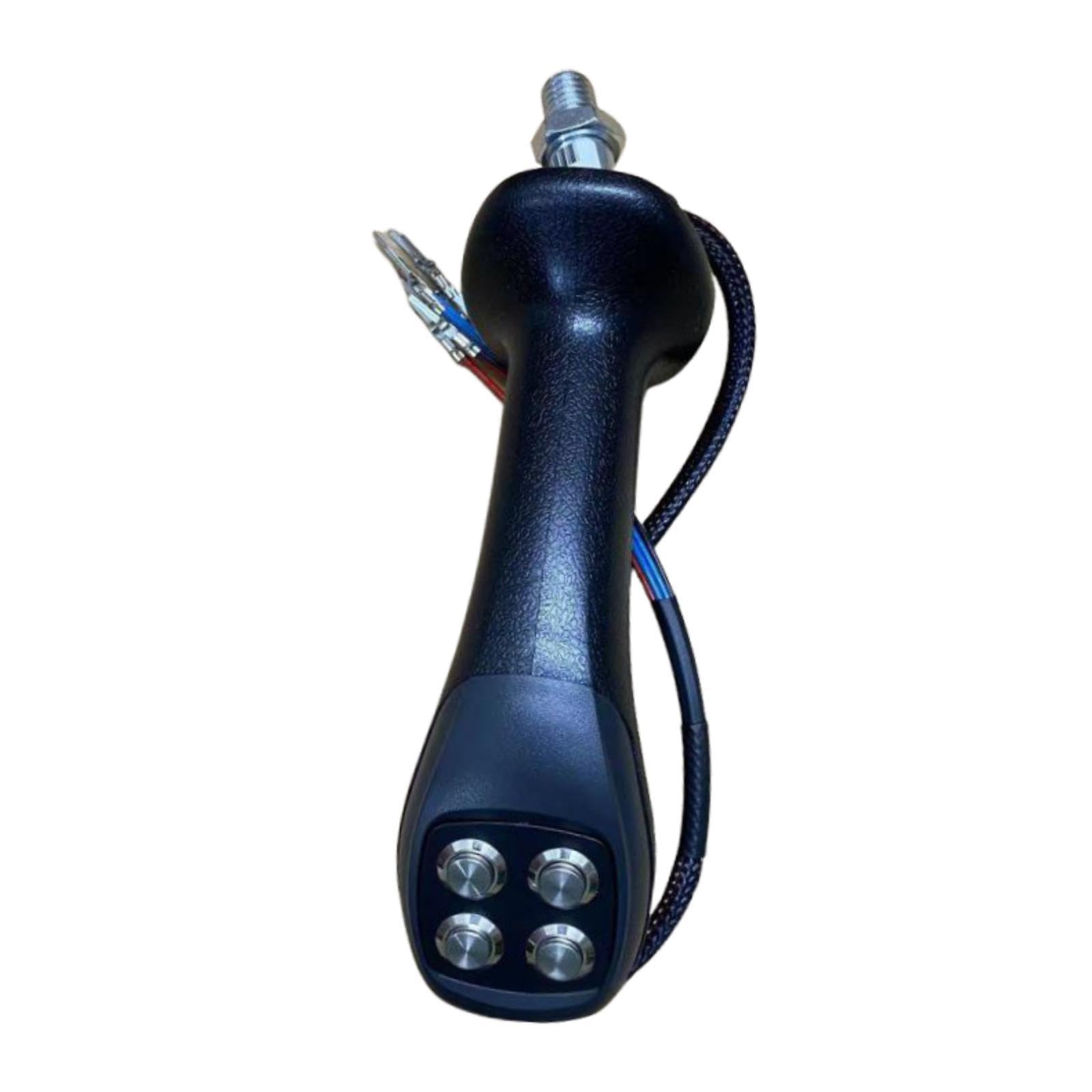 predolo Maniglia di presa a 4 pulsanti per escavatore gommato, maniglie del joystick dell'escavatore di ricambio, leva di controllo del pulsante della, per La Mano Sinistra