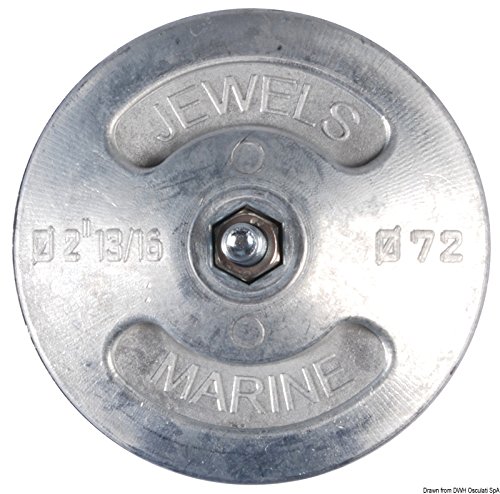 Anode Rose double face Ø 70mm pour gouvernail Osculati 300g
