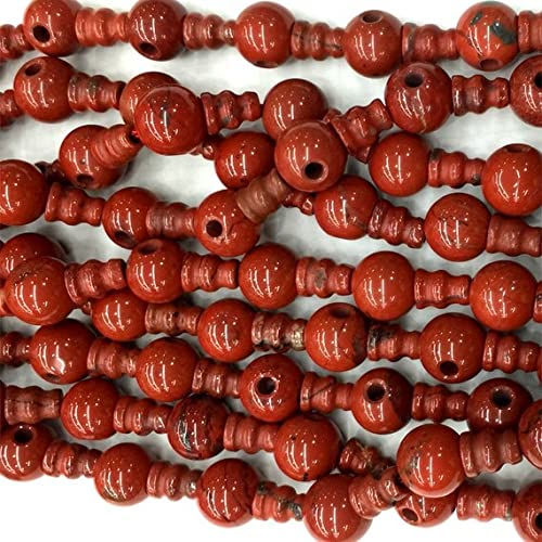 Jaspe rouge naturel : perles de gourou authentiques pour mala tibétain haut de gamme