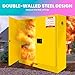 Flammable Storage Cabinet 60 Gallon, Fire Safety Cabinet for Flammable Liquids, 45inx45inx23in, Galvanized Steel Chemcial Cabinet for Safety Storage, Labs & Industrial 3-Point Lock & Leak-Proof Base