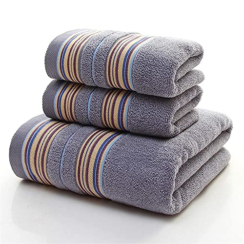 Toallas de baño de algodón TILEZE grises de textura gruesa ideales para el cuidado de la cara