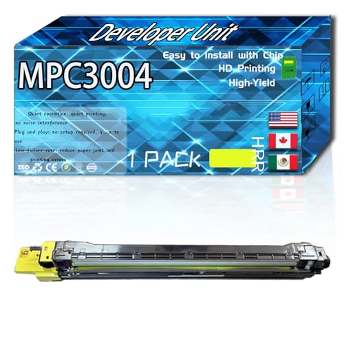 MPC3004 Developer Unit Compatible for Ricoh MP C3004 MP C3004ex MP C3504 MP C3504ex Printers, High Production Replacement (1 Pack Yellow)