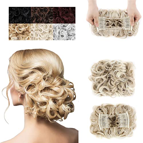 Elaine Combs Messy Bun Hair Piece Curly Dish Hair Buns Exten