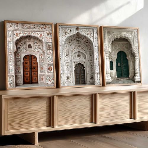 Image of kotart Indian Art Traditional Paintings for Living Room | Framed Wall Painting for Home Room Bedroom Office Wall Decor| Wall Poster With frames Set of 3 (13X17 inch)