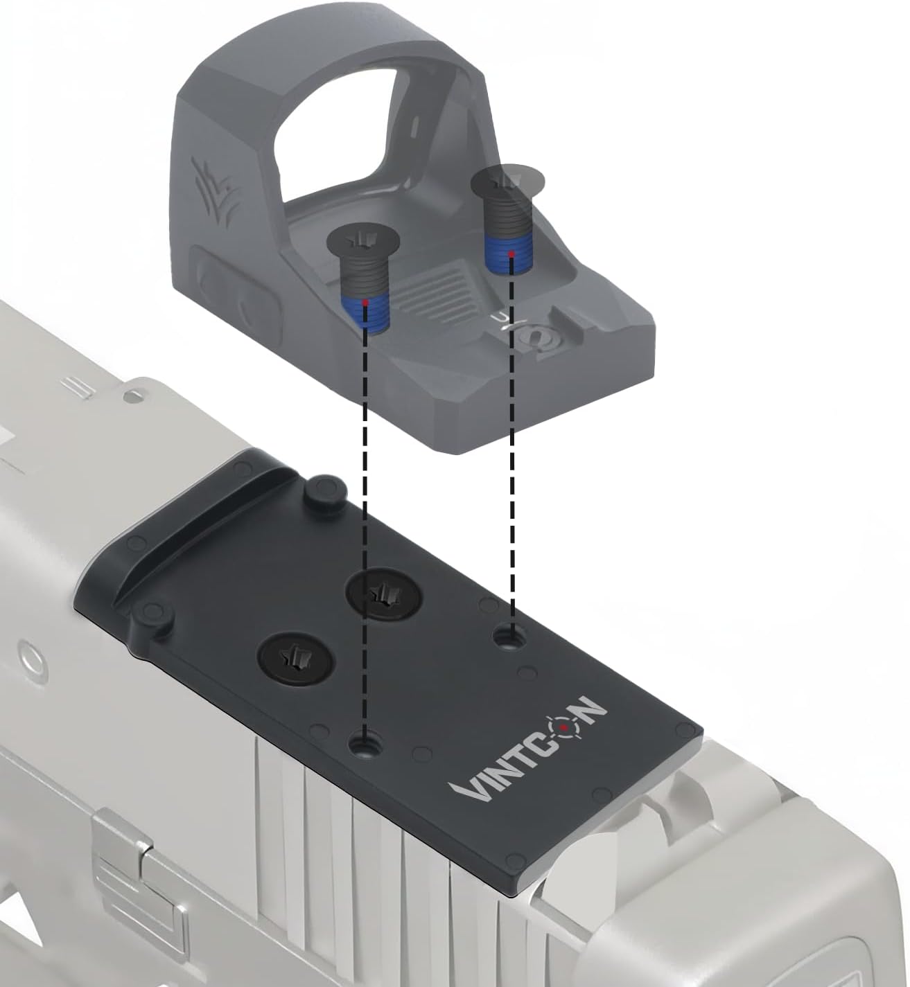 Optics Adapter Plate for Glock 19 17 MOS, Compatible with Holosun 407C/507C/508T Trijicon RMR/SRO Durable - Image 4