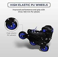 Vista 5 de Endless EL1033 Inline Adjustable Skates Aluminium Chassis and 100 mm PU Three Wheels with ABEC 9 Bearings Indoor and Outdoor